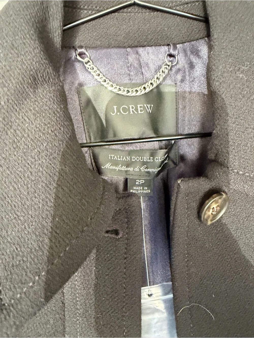 J. Crew Women's Black Button Coat - Picture 2 of 3